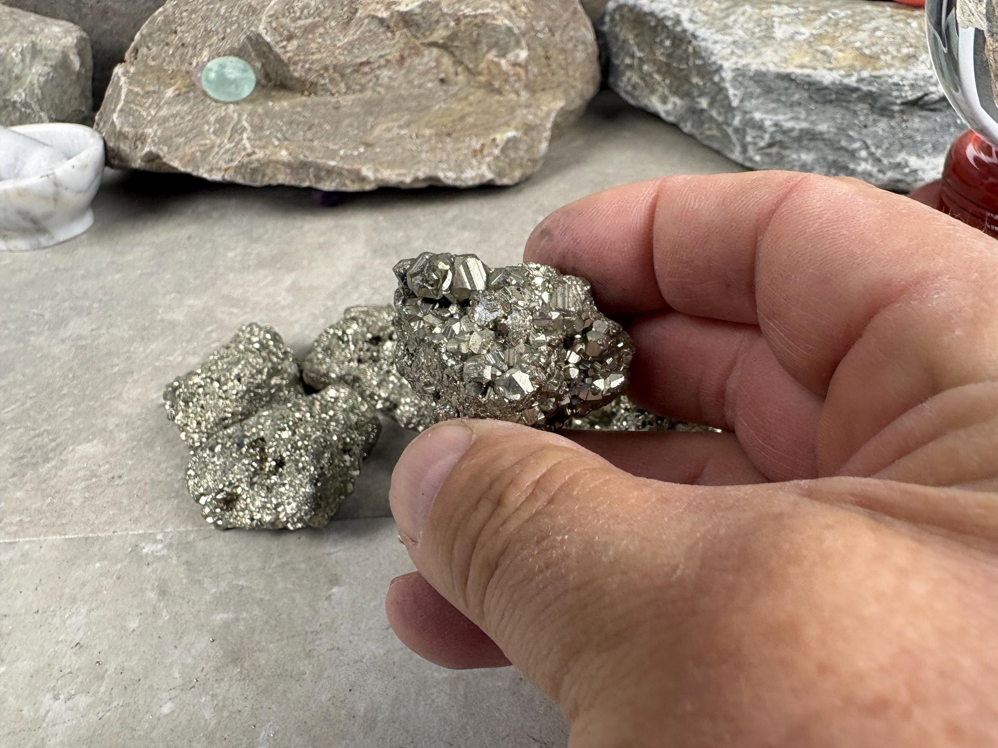 Iron Pyrite Crystal Cluster: Grade A Fools Gold, Home Decor