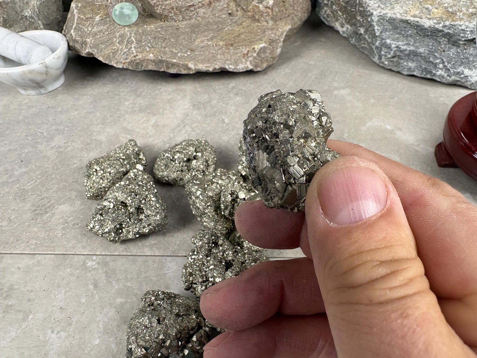 Iron Pyrite Crystal Cluster: Grade A Fools Gold, Home Decor