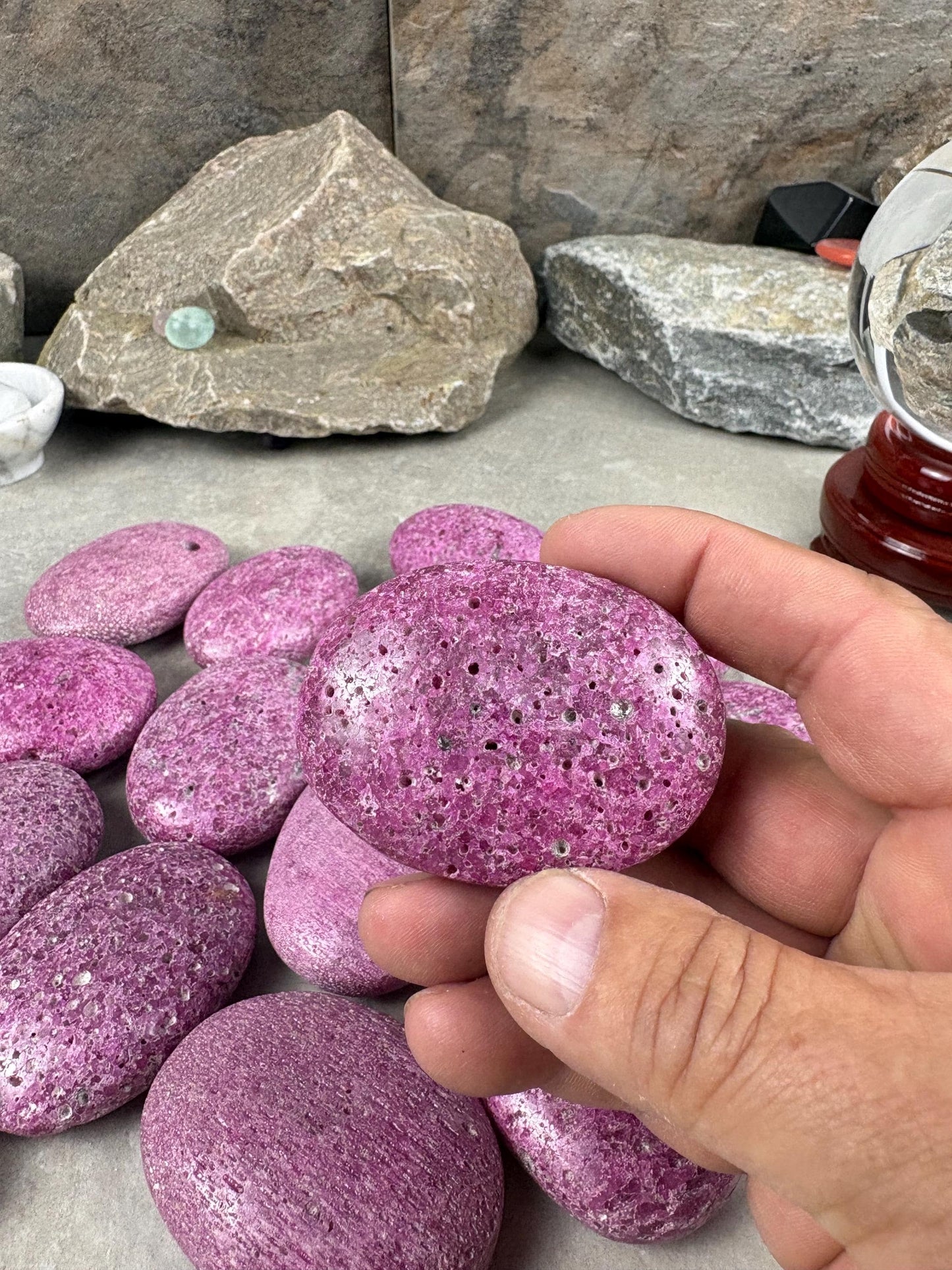 Large Rare Tasmanian Stitchtite Crystal Polished Carved Crystal for Meditation Home Decor Calming Pocket Anxiety Decorative Talisman