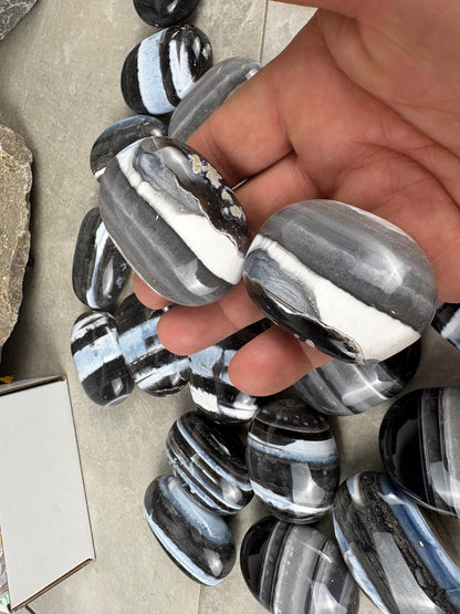 Oregon Blue Owyhee Opal Palm Stone Natural Crystal Polished Worry Decor Anxiety Pocket Distraction Meditation Christmas Worry Gift Jewellry