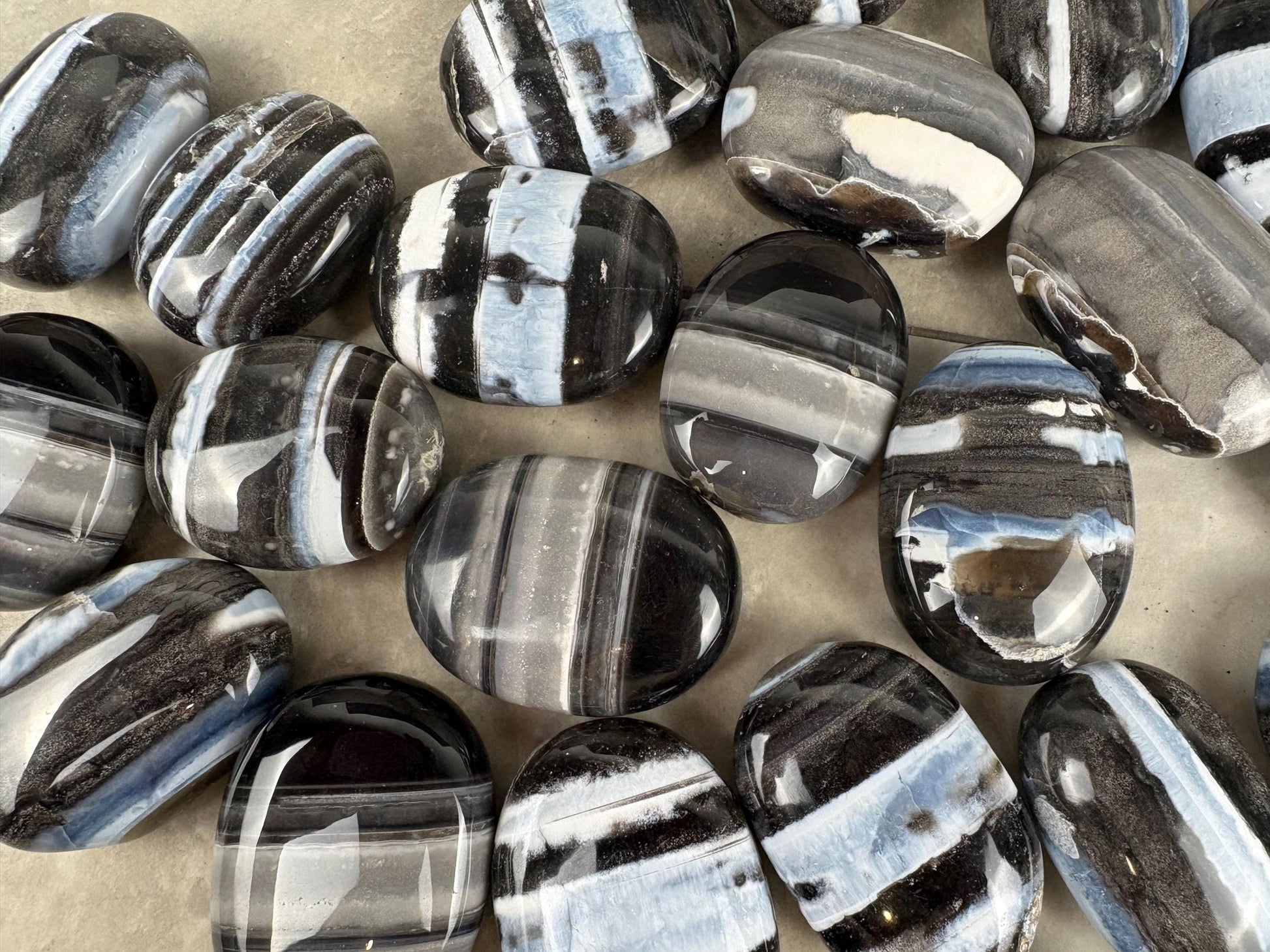 Oregon Blue Owyhee Opal Palm Stone Natural Crystal Polished Worry Decor Anxiety Pocket Distraction Meditation Christmas Worry Gift Jewellry