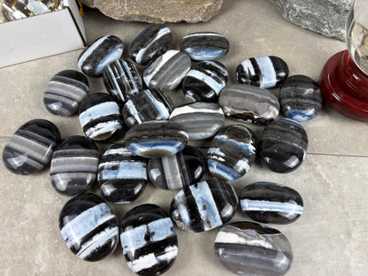 Oregon Blue Owyhee Opal Palm Stone Natural Crystal Polished Worry Decor Anxiety Pocket Distraction Meditation Christmas Worry Gift Jewellry