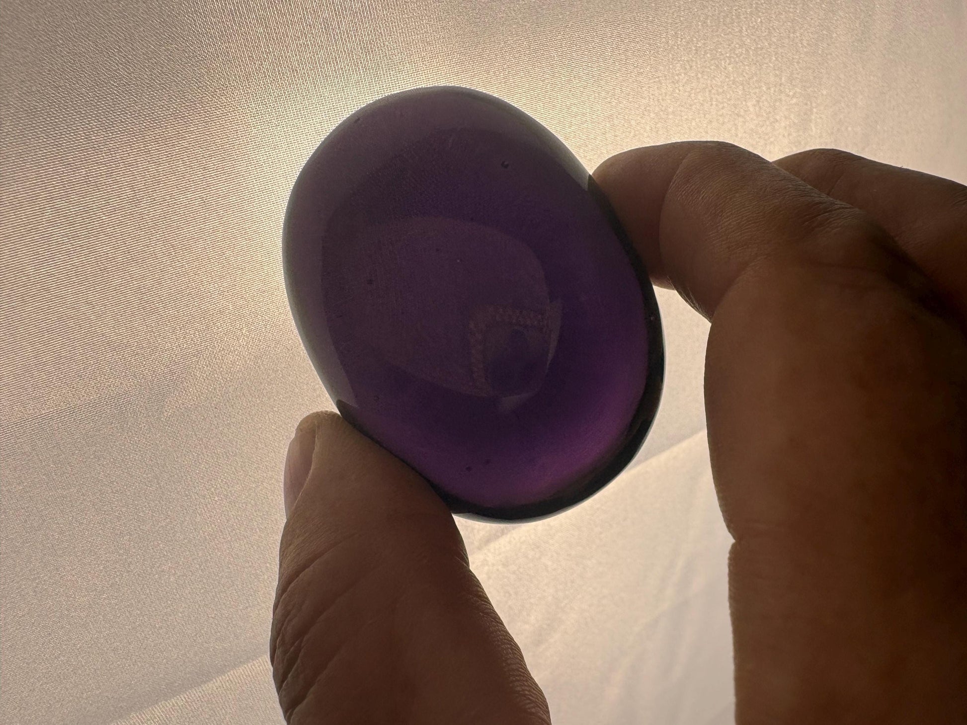 Purple Resonance Smelting Quartz Palm Stone Natural Crystal Polished Worry Decor Anxiety Pocket Distraction Meditation Christmas Worry Gift
