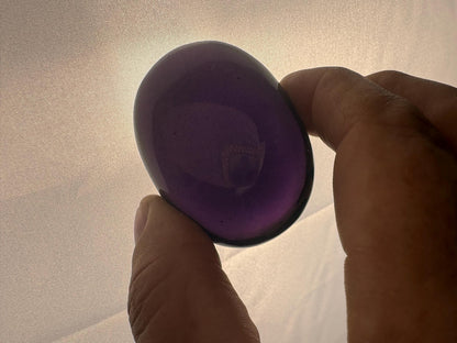 Purple Resonance Smelting Quartz Palm Stone Natural Crystal Polished Worry Decor Anxiety Pocket Distraction Meditation Christmas Worry Gift
