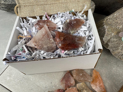 African Raw Hematoid Fire Quartz Fossil Wood Chunk Natural Crystal Worry Stone Decor Anxiety Pocket Craft Hobby Jewelry Gift Crafting