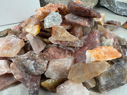 African Raw Hematoid Fire Quartz Fossil Wood Chunk Natural Crystal Worry Stone Decor Anxiety Pocket Craft Hobby Jewelry Gift Crafting