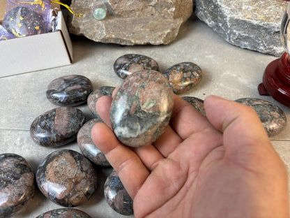 Texan Que Sera Palm Stone Polished Crystal for Stress Relief Home Decor Home Decor Anxiety Pocket Worry Natural Polished Gift Christmas Gift