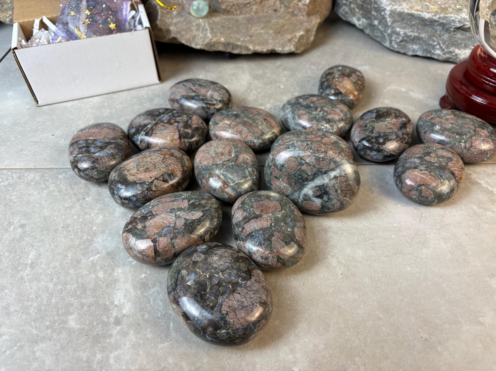 Texan Que Sera Palm Stone Polished Crystal for Stress Relief Home Decor Home Decor Anxiety Pocket Worry Natural Polished Gift Christmas Gift