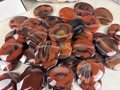 California Red Sardonyx Palm Stone Polished Worry Stone Home Decor Home Decor Anxiety Pocket Home Decor Worry Pocket Stress Anxiety Palm