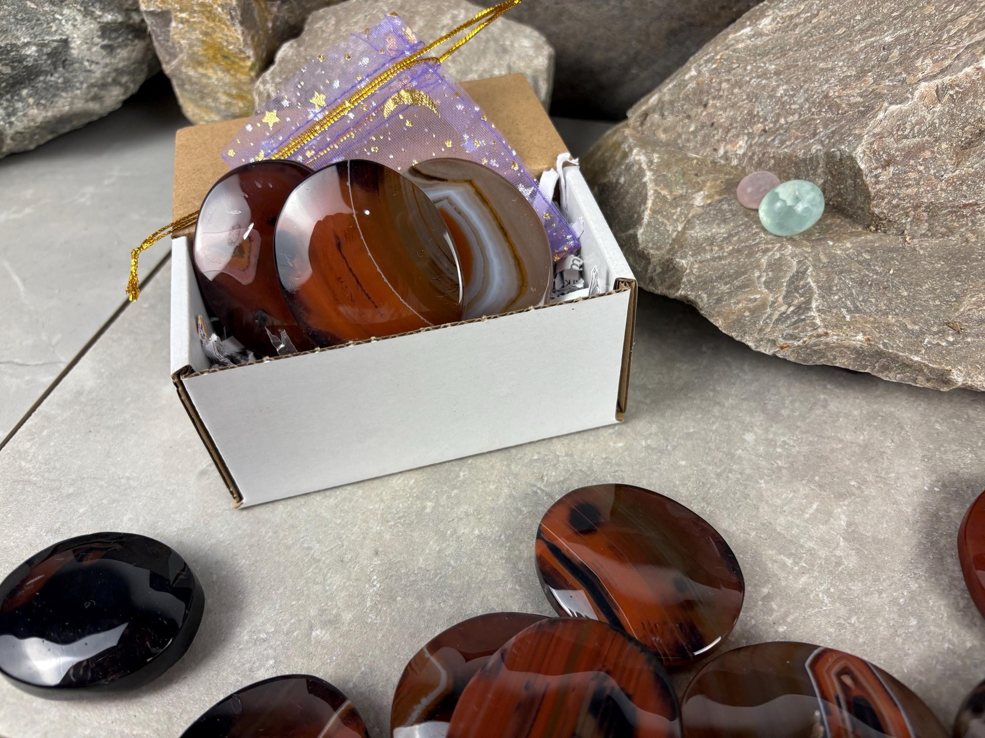California Red Sardonyx Palm Stone Polished Worry Stone Home Decor Home Decor Anxiety Pocket Home Decor Worry Pocket Stress Anxiety Palm