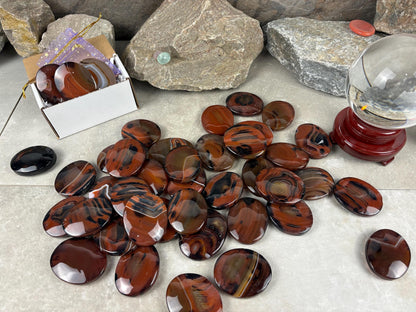 California Red Sardonyx Palm Stone Polished Worry Stone Home Decor Home Decor Anxiety Pocket Home Decor Worry Pocket Stress Anxiety Palm