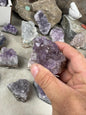 Brazil Amethyst Geode Frag Bedside Cluster Natural Crystal Worry Anxiety Distraction Stone Home Decor Worry Pocket Stress Anxiety Altar