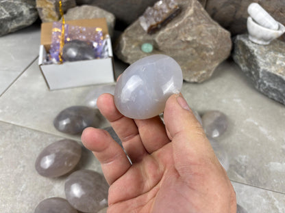 Arizona Large Blue Quartz Palms Worry Stone Home Decor Worry Pocket Stress Anxiety Palm Gift Birthday Crystal Meditation Christmas Birthday