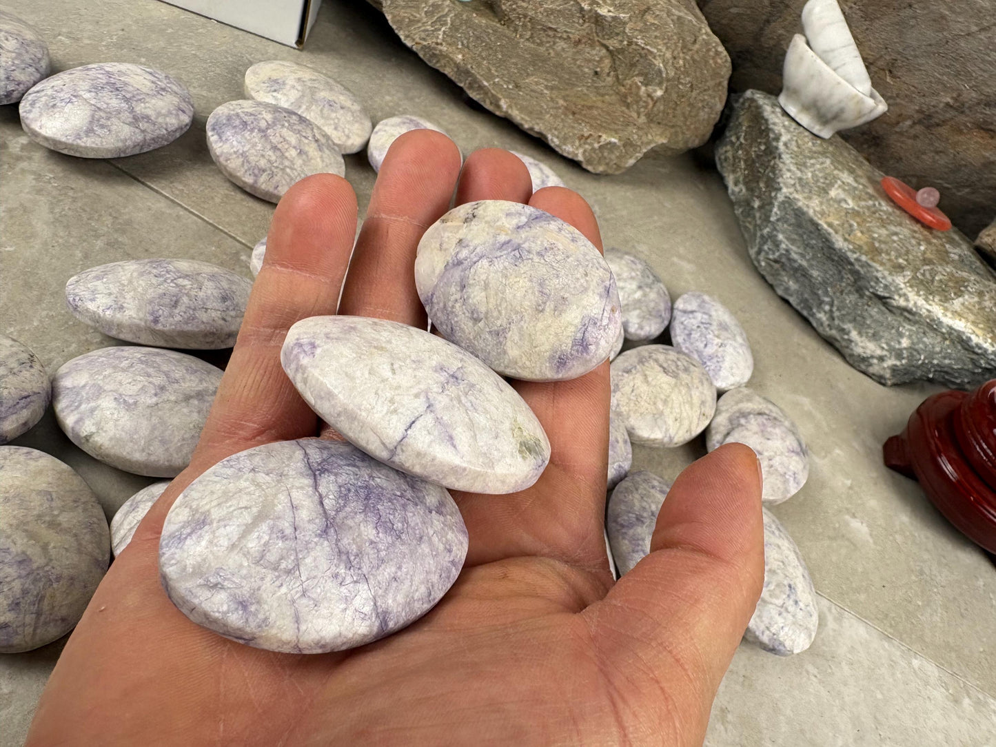 Nevada Tiffany Stone Bertrandite Natural Crystal Gift Stone Worry Anxiety Distraction Pocket Home Decor Worry Pocket Stress Anxiety Palm