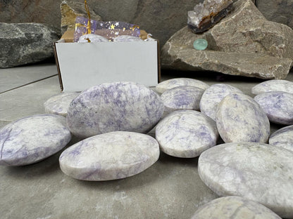 Nevada Tiffany Stone Bertrandite Natural Crystal Gift Stone Worry Anxiety Distraction Pocket Home Decor Worry Pocket Stress Anxiety Palm