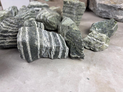 Raw Namibian Green Zebra Jasper Crystals Natural Crystal Worry Stone Home Decor Anxiety Distraction Meditation Birthday Christmas Arts Craft