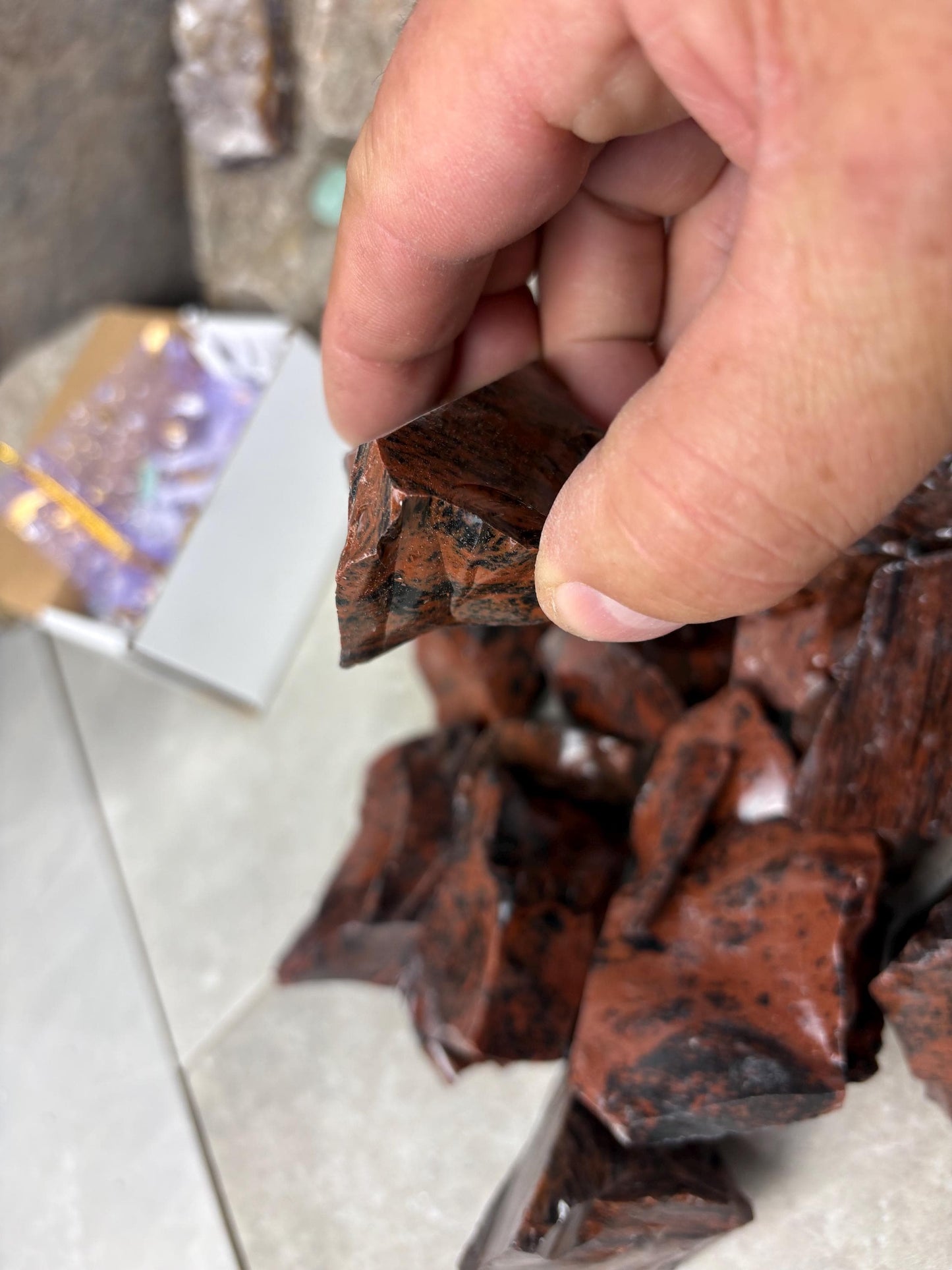 Valley of Mexico Raw Mahogany Obsidian Natural Untreated Crystal Arts Crafts Home Decor Meditation Anxiety Stress Gift Christmas Birthday