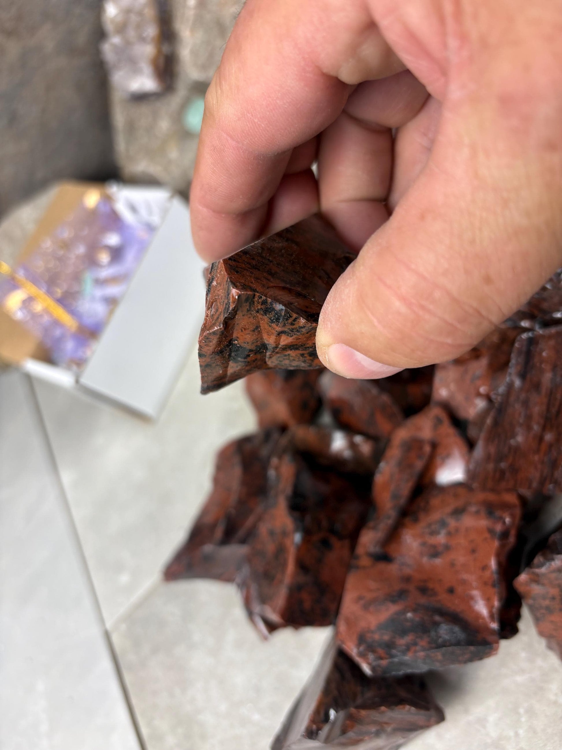 Valley of Mexico Raw Mahogany Obsidian Natural Untreated Crystal Arts Crafts Home Decor Meditation Anxiety Stress Gift Christmas Birthday