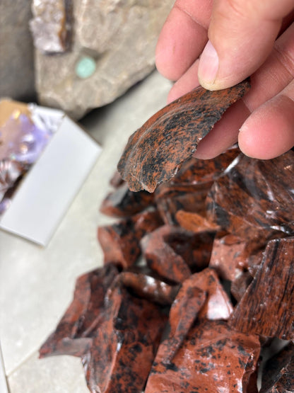 Valley of Mexico Raw Mahogany Obsidian Natural Untreated Crystal Arts Crafts Home Decor Meditation Anxiety Stress Gift Christmas Birthday