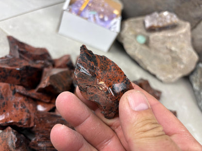Valley of Mexico Raw Mahogany Obsidian Natural Untreated Crystal Arts Crafts Home Decor Meditation Anxiety Stress Gift Christmas Birthday
