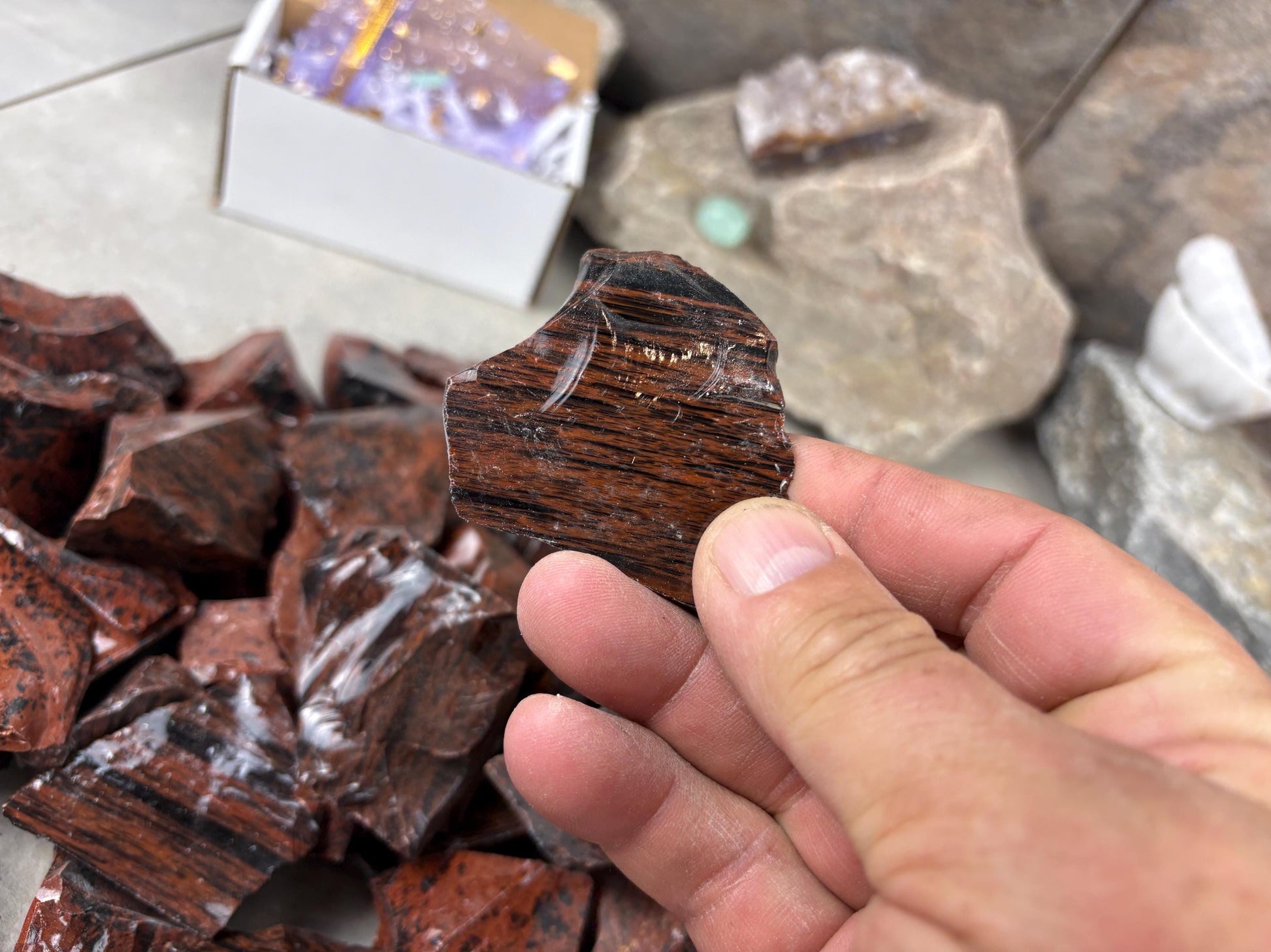 Valley of Mexico Raw Mahogany Obsidian Natural Untreated Crystal Arts Crafts Home Decor Meditation Anxiety Stress Gift Christmas Birthday