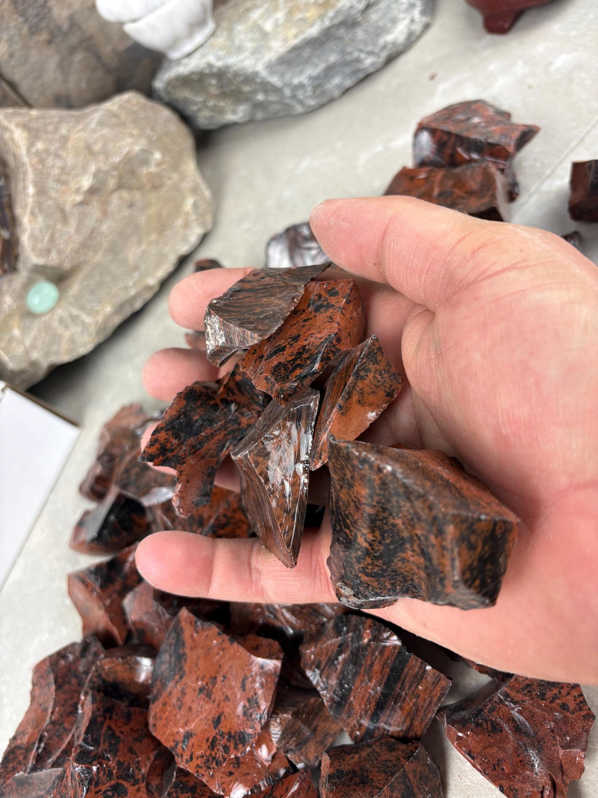 Valley of Mexico Raw Mahogany Obsidian Natural Untreated Crystal Arts Crafts Home Decor Meditation Anxiety Stress Gift Christmas Birthday
