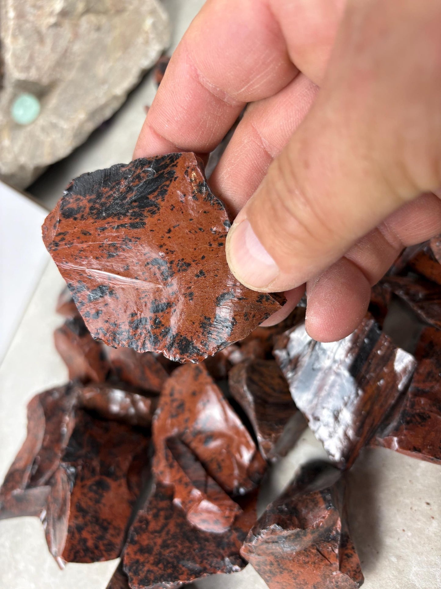 Valley of Mexico Raw Mahogany Obsidian Natural Untreated Crystal Arts Crafts Home Decor Meditation Anxiety Stress Gift Christmas Birthday
