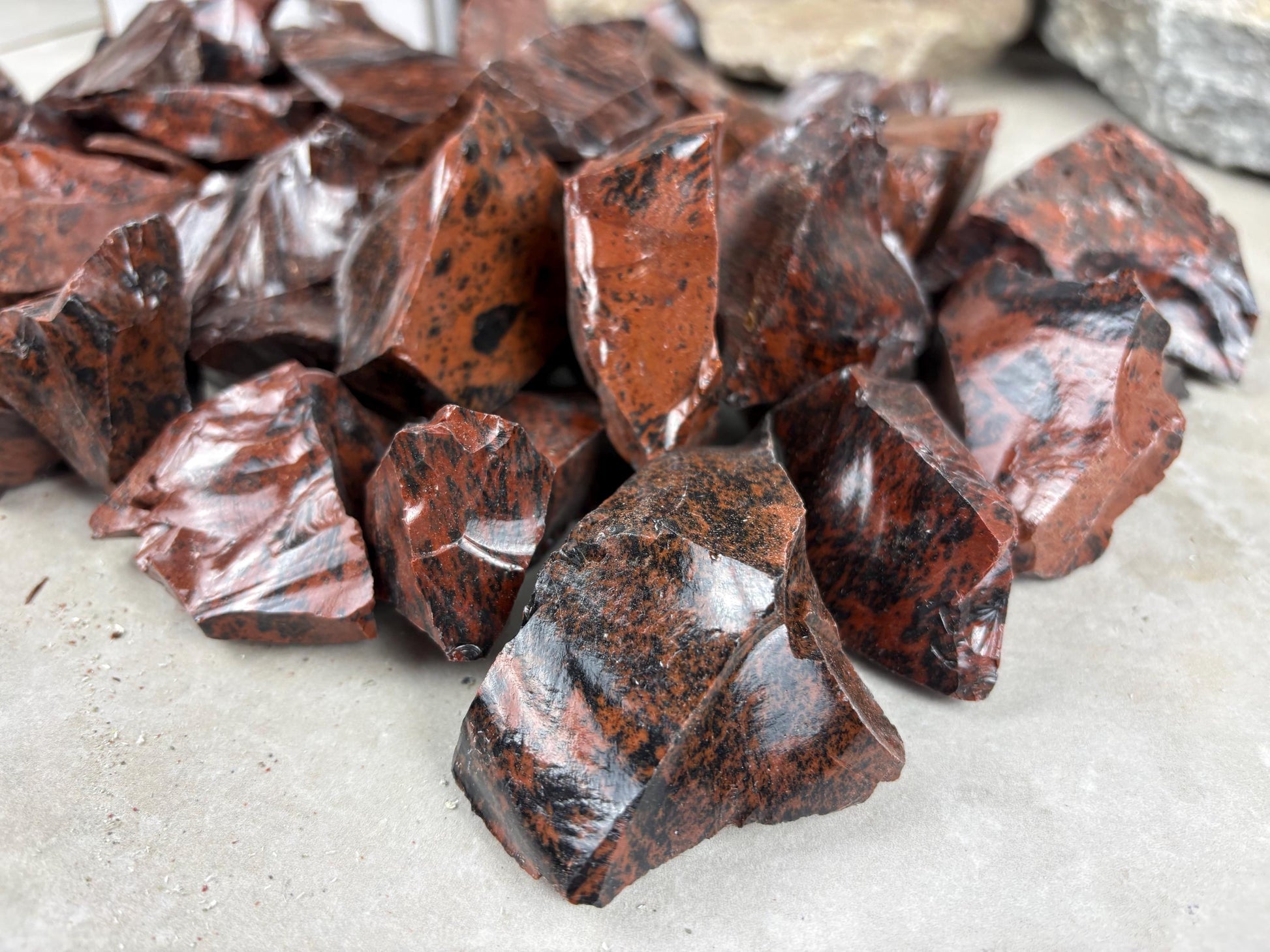 Valley of Mexico Raw Mahogany Obsidian Natural Untreated Crystal Arts Crafts Home Decor Meditation Anxiety Stress Gift Christmas Birthday