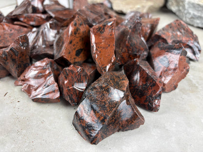 Valley of Mexico Raw Mahogany Obsidian Natural Untreated Crystal Arts Crafts Home Decor Meditation Anxiety Stress Gift Christmas Birthday