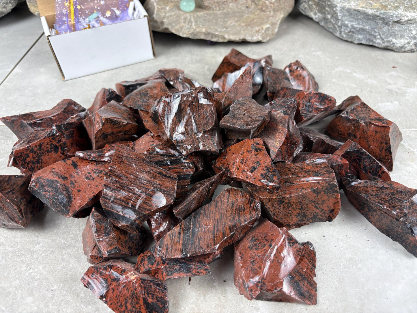 Valley of Mexico Raw Mahogany Obsidian Natural Untreated Crystal Arts Crafts Home Decor Meditation Anxiety Stress Gift Christmas Birthday