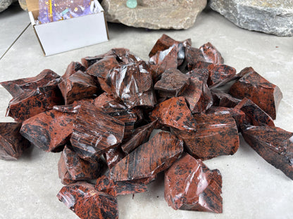 Valley of Mexico Raw Mahogany Obsidian Natural Untreated Crystal Arts Crafts Home Decor Meditation Anxiety Stress Gift Christmas Birthday