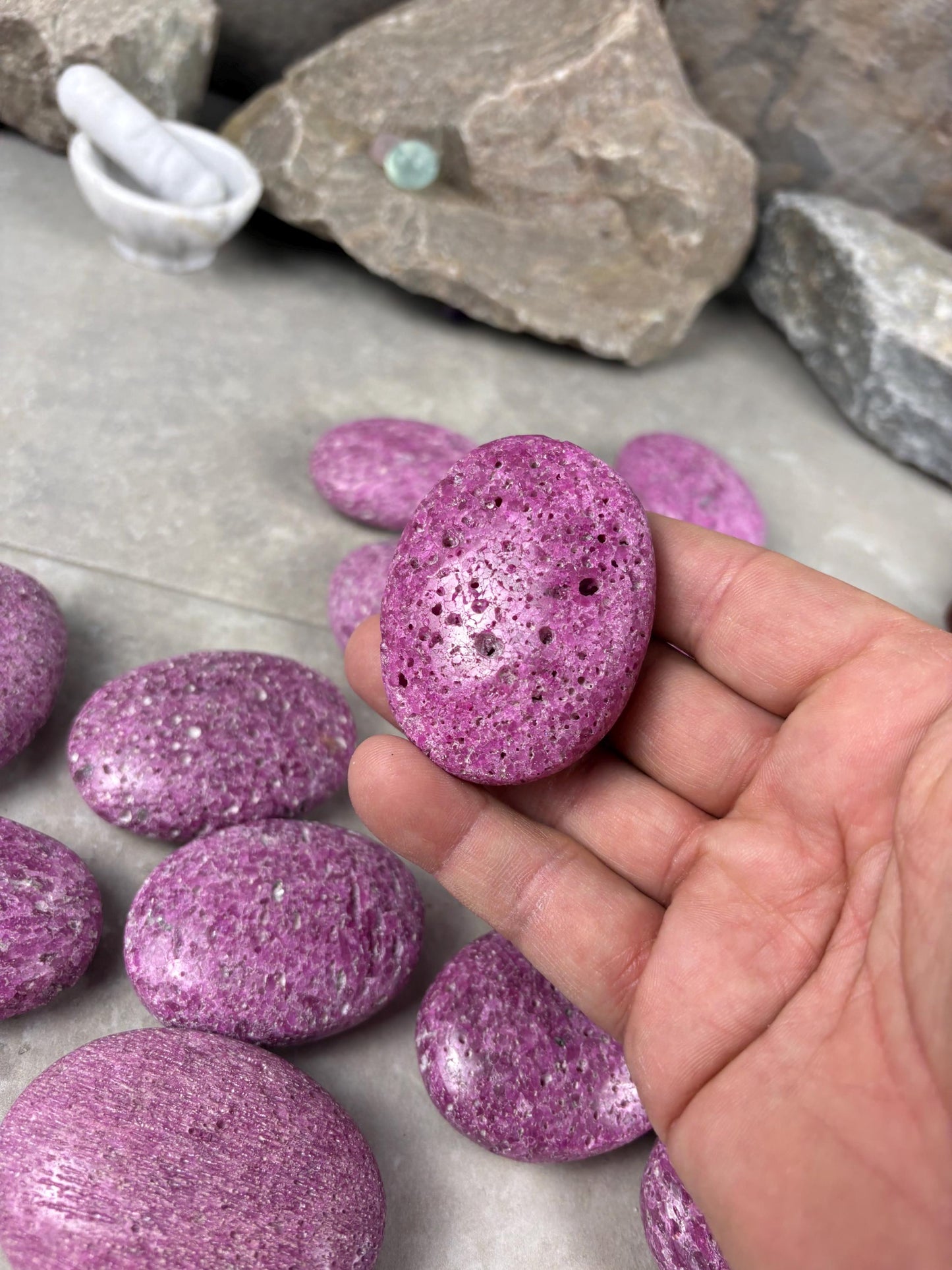 Large Rare Tasmanian Stitchtite Crystal Polished Carved Crystal for Meditation Home Decor Calming Pocket Anxiety Decorative Talisman