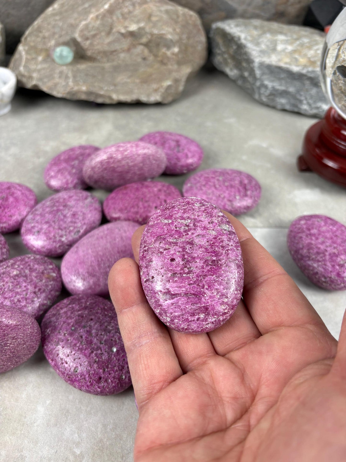 Large Rare Tasmanian Stitchtite Crystal Polished Carved Crystal for Meditation Home Decor Calming Pocket Anxiety Decorative Talisman