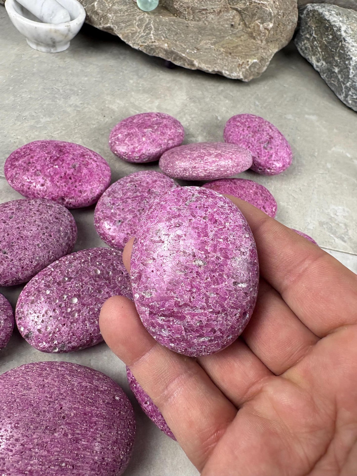 Large Rare Tasmanian Stitchtite Crystal Polished Carved Crystal for Meditation Home Decor Calming Pocket Anxiety Decorative Talisman