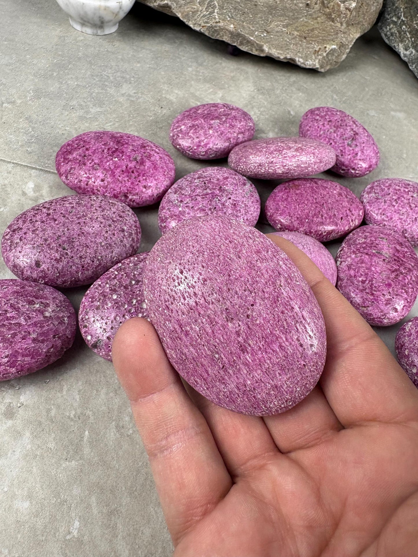 Large Rare Tasmanian Stitchtite Crystal Polished Carved Crystal for Meditation Home Decor Calming Pocket Anxiety Decorative Talisman