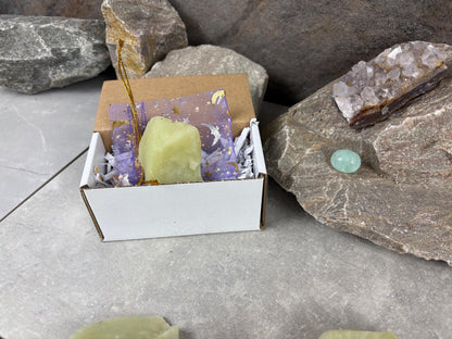 Hpakant Region Raw Lemon Jade Natural Untreated Crystal Arts Crafts Home Decor Meditation Anxiety Stress Gift Birthday Arts Crafts