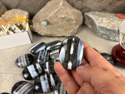 Oregon Blue Owyhee Opal Palm Stone Natural Crystal Polished Worry Decor Anxiety Pocket Distraction Meditation Christmas Worry Gift Jewellry