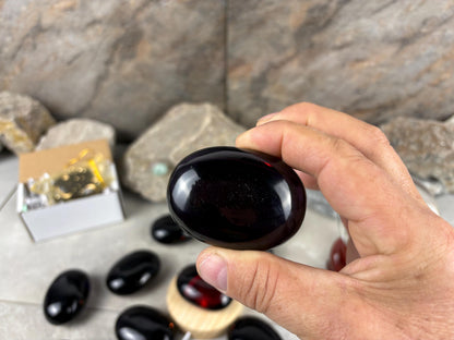 Purple Resonance Smelting Quartz Palm Stone Natural Crystal Polished Worry Decor Anxiety Pocket Distraction Meditation Christmas Worry Gift