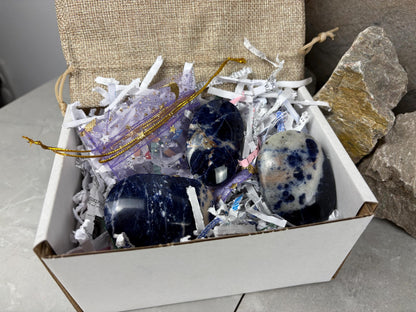 Ontario Blue Sodalite Palm Stone: Anxiety Relief Meditation Gift Home Decor Worry Pocket Stress Anxiety Palm Stone Birthday Gift Crystal