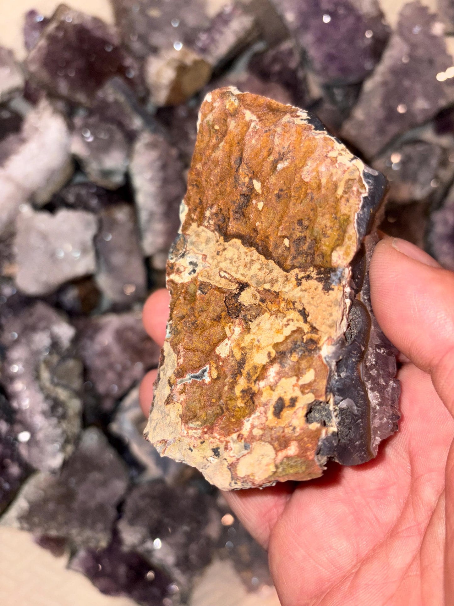 Brazil Amethyst Geode Frag Bedside Cluster Natural Crystal Worry Anxiety Distraction Stone Home Decor Worry Pocket Stress Anxiety Altar