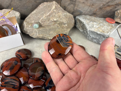 California Red Sardonyx Palm Stone Polished Worry Stone Home Decor Home Decor Anxiety Pocket Home Decor Worry Pocket Stress Anxiety Palm