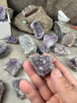 Brazil Amethyst Geode Frag Bedside Cluster Natural Crystal Worry Anxiety Distraction Stone Home Decor Worry Pocket Stress Anxiety Altar
