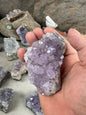 Brazil Amethyst Geode Frag Bedside Cluster Natural Crystal Worry Anxiety Distraction Stone Home Decor Worry Pocket Stress Anxiety Altar