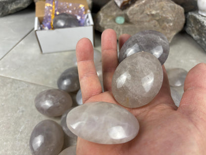 Arizona Large Blue Quartz Palms Worry Stone Home Decor Worry Pocket Stress Anxiety Palm Gift Birthday Crystal Meditation Christmas Birthday
