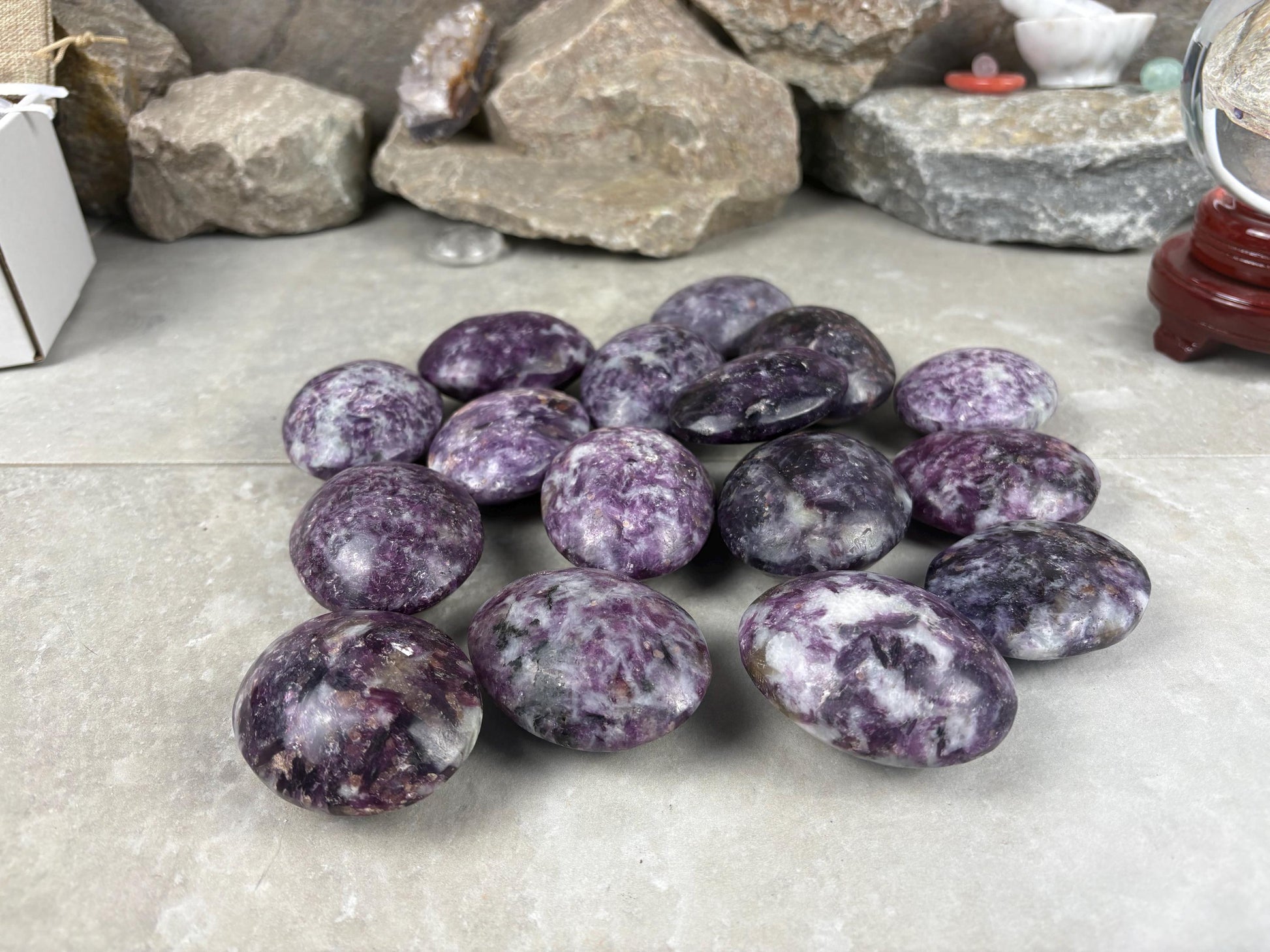 Nevada Lepidolite Natural Crystal Polished Palm Stone Home Decor Worry Pocket Stress Anxiety Gift Birthday Protection Worry Pocket