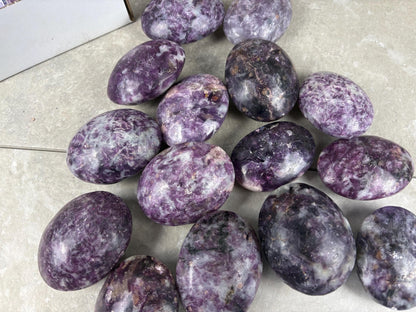 Nevada Lepidolite Natural Crystal Polished Palm Stone Home Decor Worry Pocket Stress Anxiety Gift Birthday Protection Worry Pocket