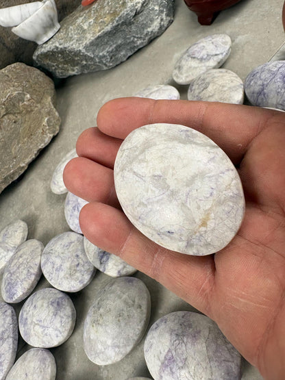 Nevada Tiffany Stone Bertrandite Natural Crystal Gift Stone Worry Anxiety Distraction Pocket Home Decor Worry Pocket Stress Anxiety Palm