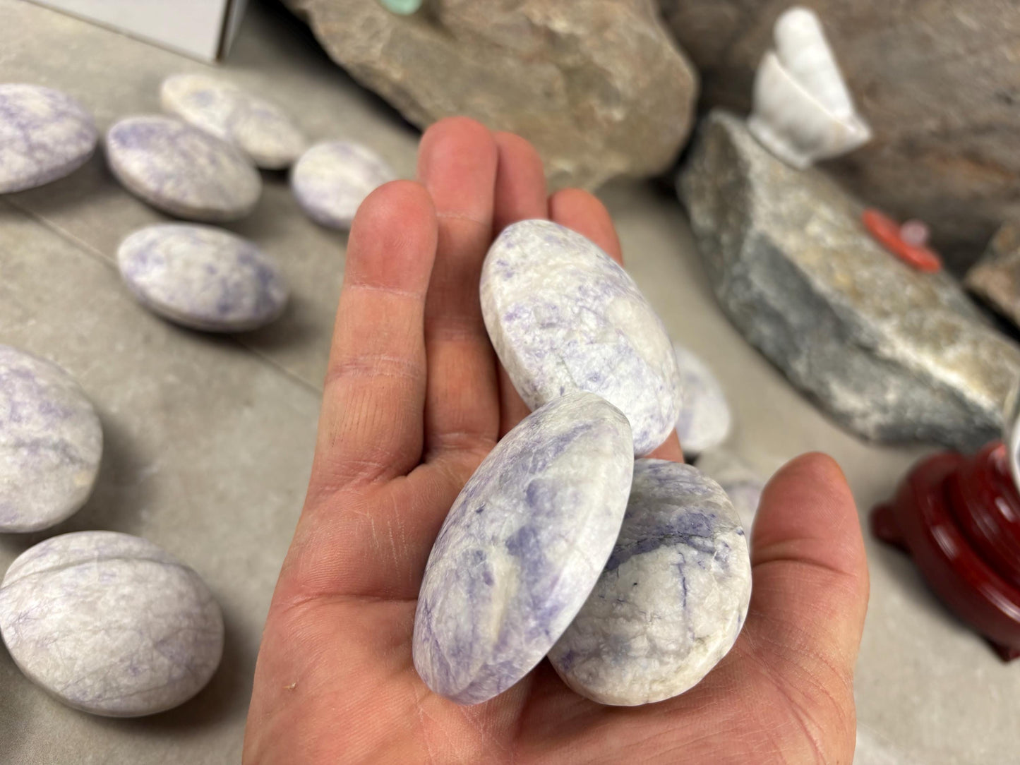 Nevada Tiffany Stone Bertrandite Natural Crystal Gift Stone Worry Anxiety Distraction Pocket Home Decor Worry Pocket Stress Anxiety Palm