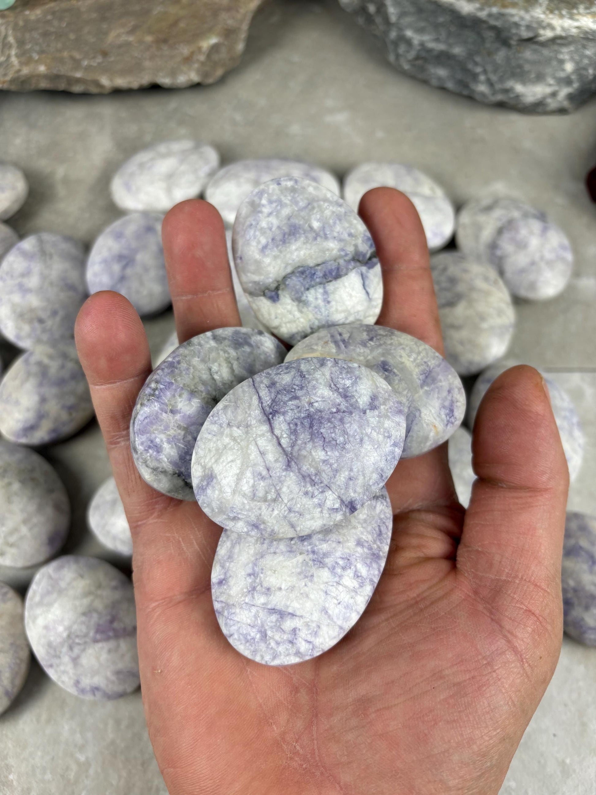 Nevada Tiffany Stone Bertrandite Natural Crystal Gift Stone Worry Anxiety Distraction Pocket Home Decor Worry Pocket Stress Anxiety Palm