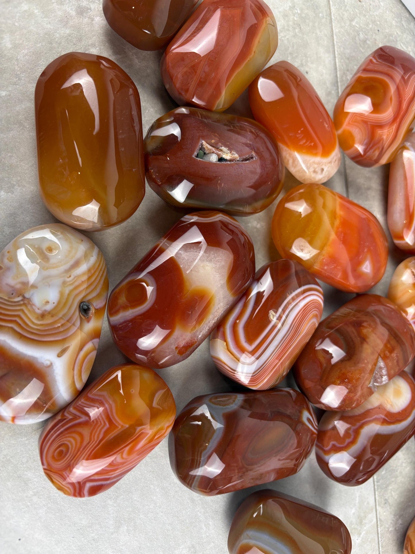 Brazilian Red Sardonyx Natural Crystal Palm Stone Worry Anxiety Distraction Pocket Stone Home Decor Worry Pocket Stress Anxiety Palm Stone